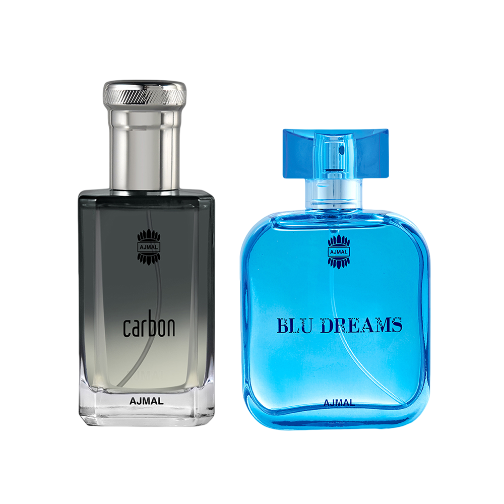 Carbon EDP Citrus Spicy Perfume 100ml for Men and Blu Dreams EDP Citurs Fruity Perfume 100ml for Men Pack of 2