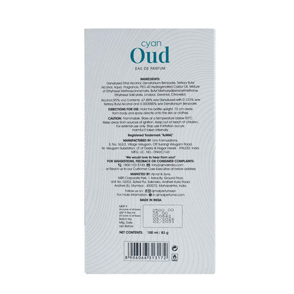 Cyan Oud Perfume 100 ML for Men and Women