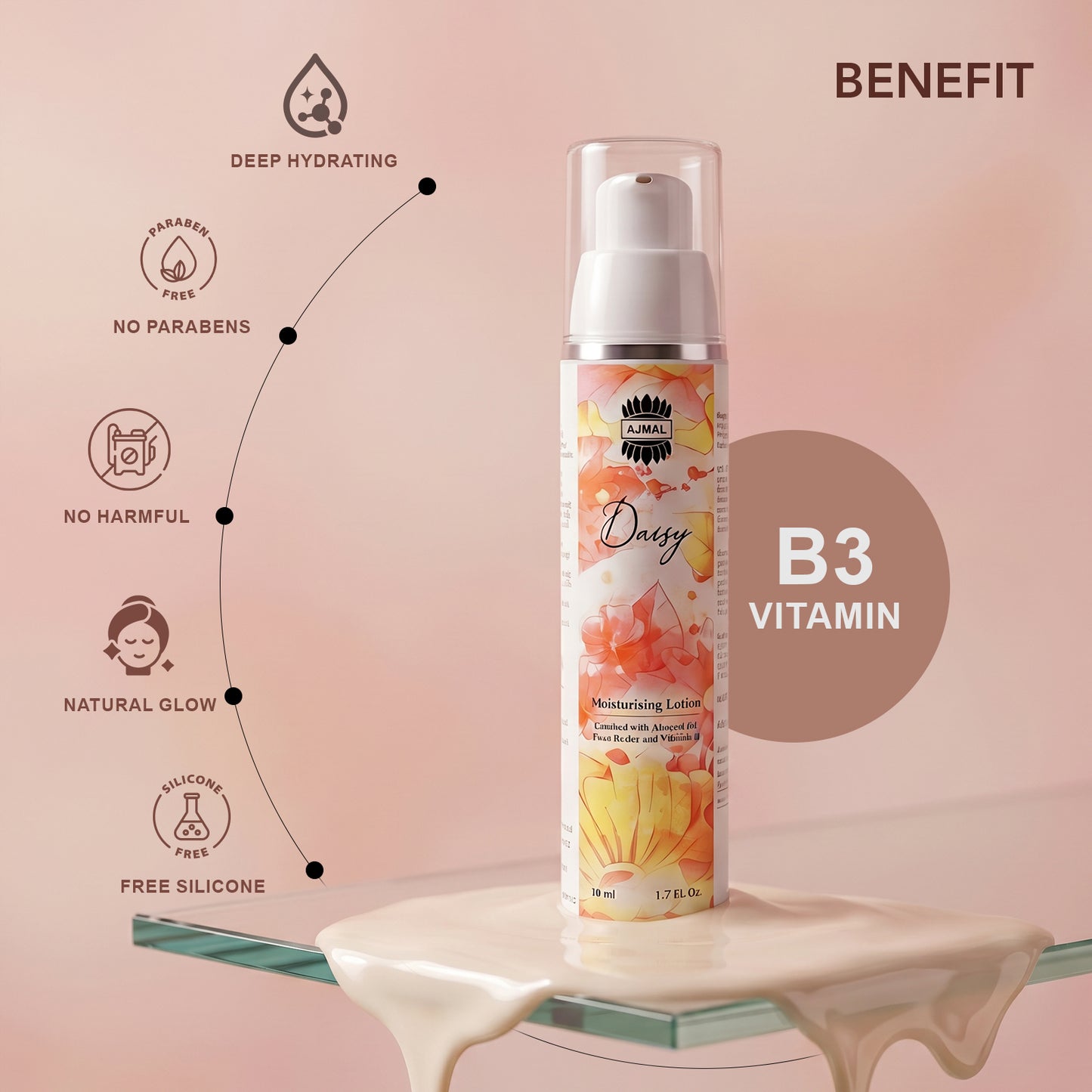 Daisy Moisturising Lotion 50ml | Non-Greasy Daily Moisturizer for Healthy Skin