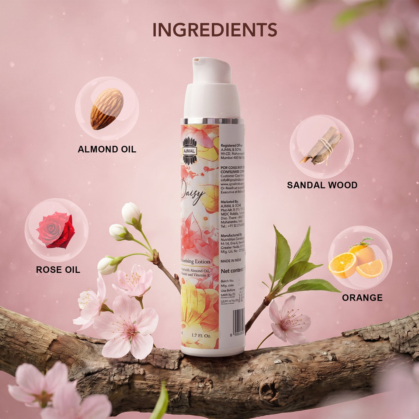 Daisy Moisturising Lotion 50ml | Non-Greasy Daily Moisturizer for Healthy Skin