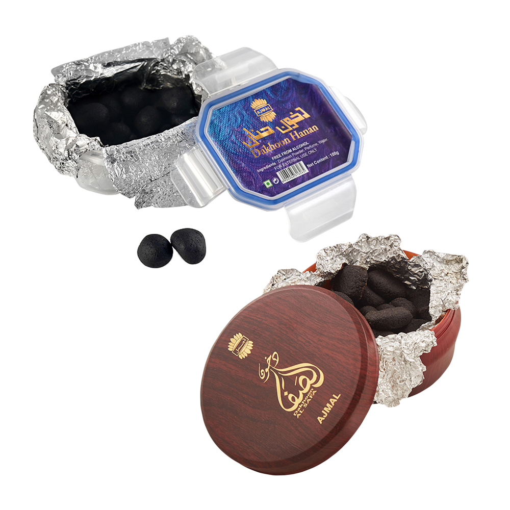 Ajmal Dakhoon Al Safa Oriental Bakhoor 200gms for Home and Dakhoon Hanan Oriental Bakhoor 100gms for Home