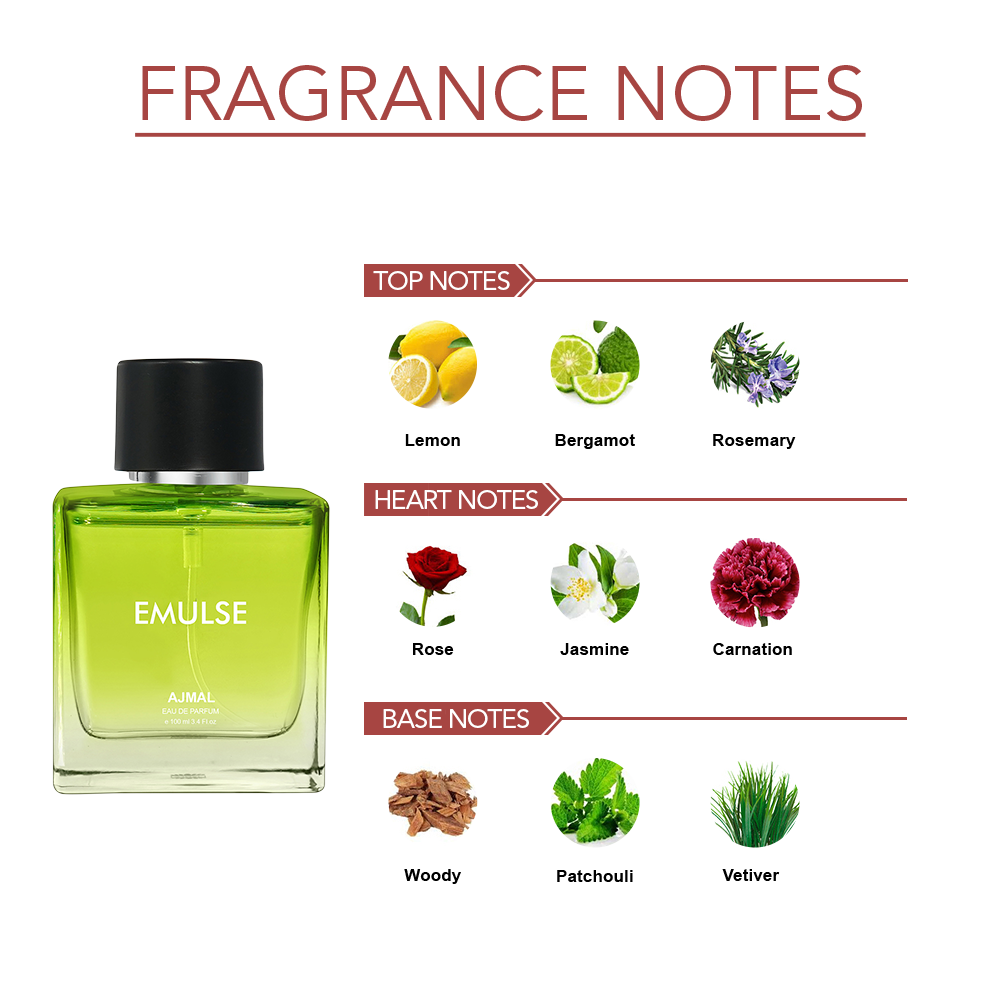 Emulse Eau De Perfume Floral Perfume 100ML Long Lasting Scent Spray Party Wear Gift for Unisex