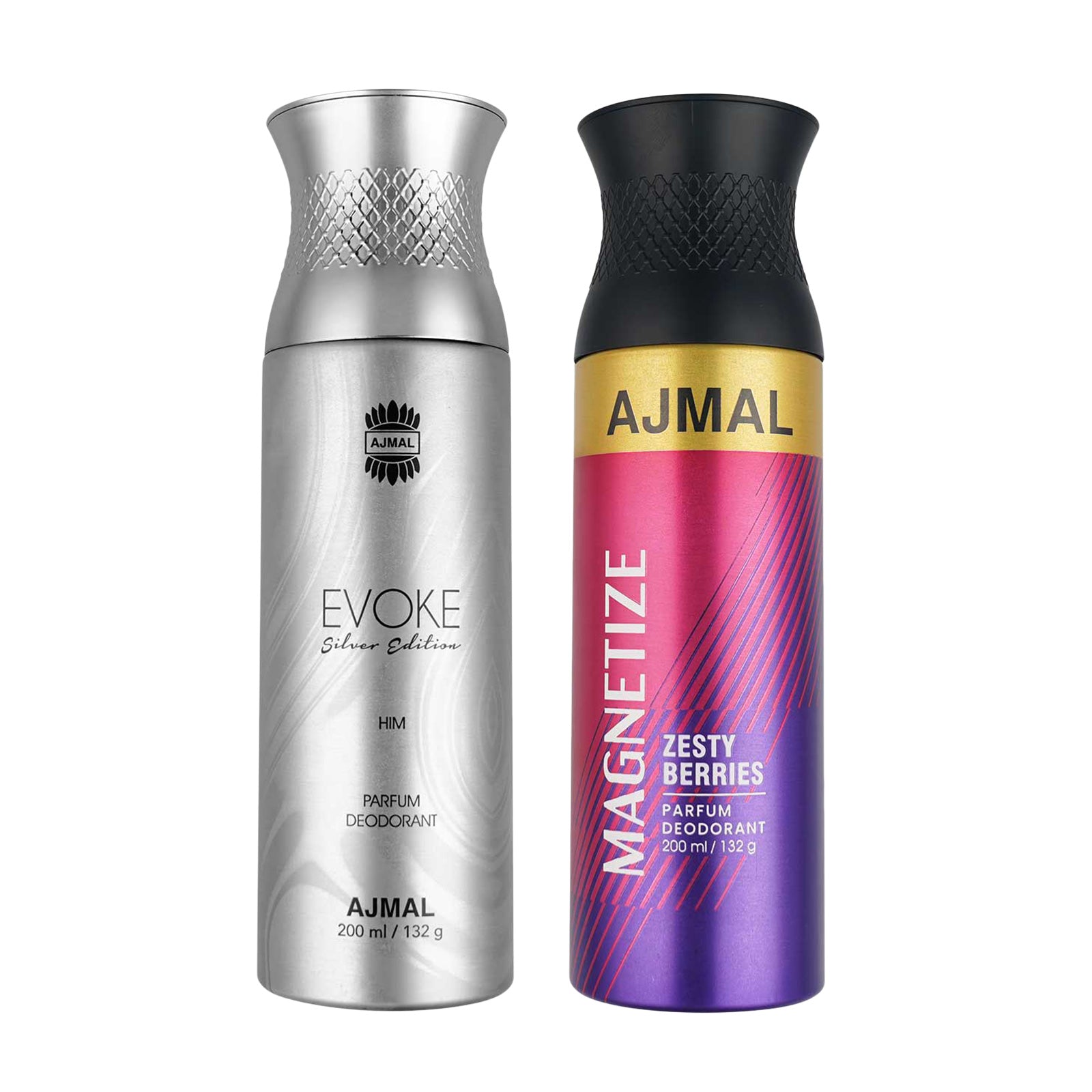 Evoke Silver Edition Gift For Him Gift For Men and Magnetize Gift For Unisex Deodorants each 200ML Combo pack of 2