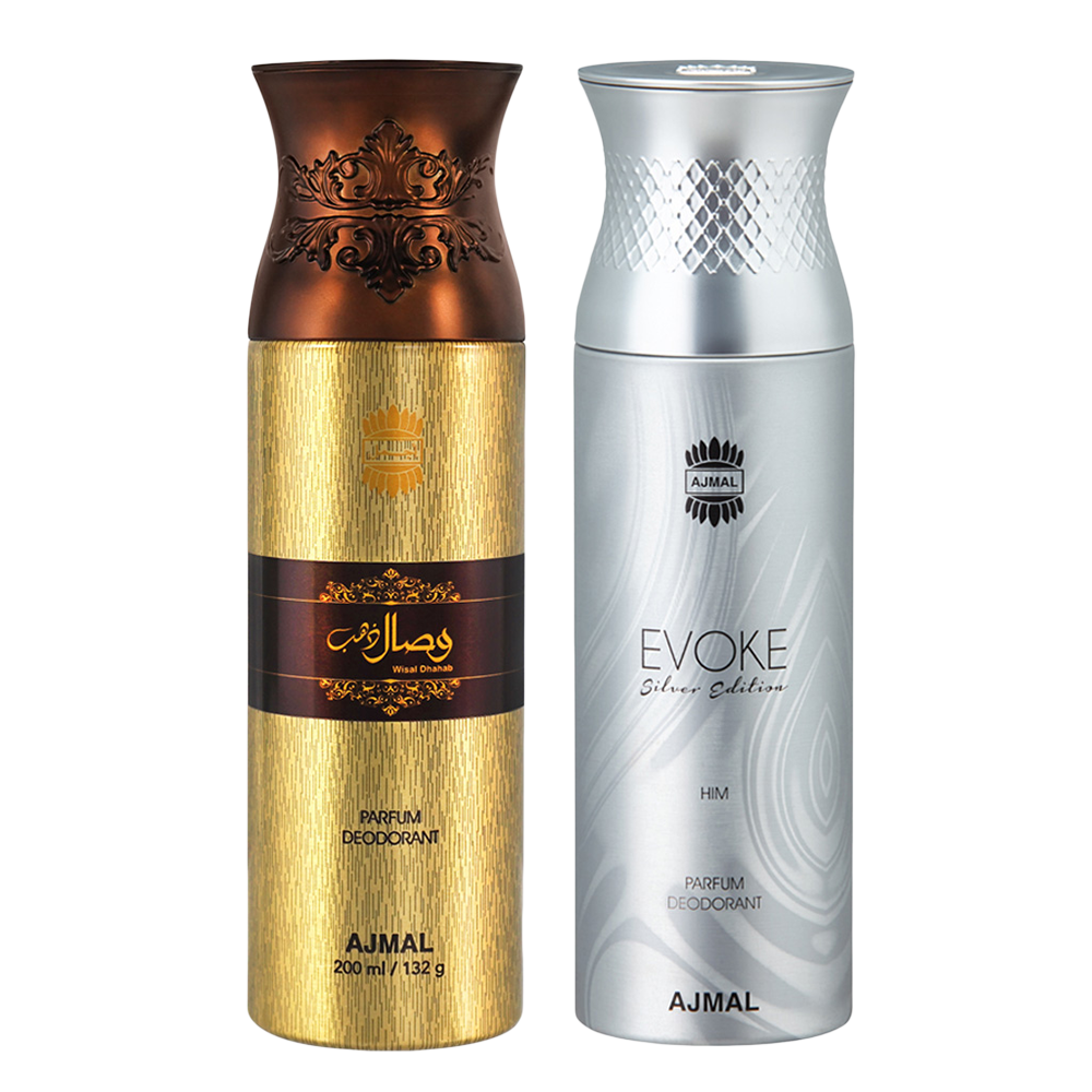 Evoke & Wisal Dhahab Deodorant 200 ml Pack of 2 Gift For Men