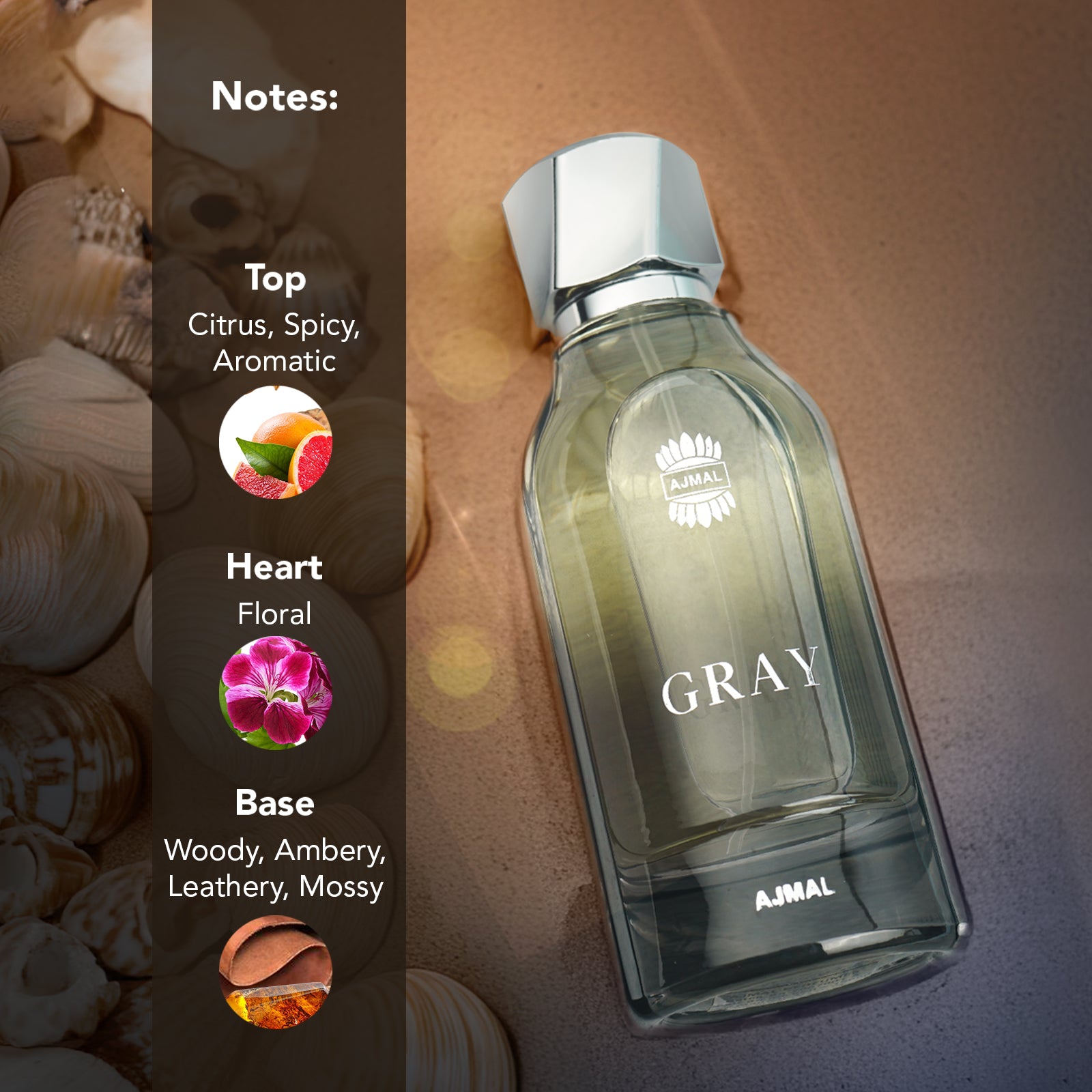 spicy perfume for him​​ ​- GRAY EDP Perfume 100ML for Men from Ajmal Perfumes 