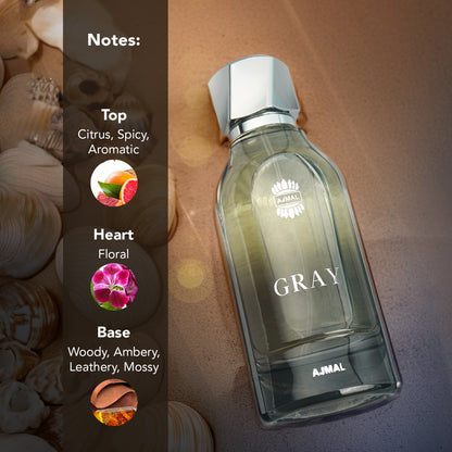 spicy perfume for him​​ ​- GRAY EDP Perfume 100ML for Men from Ajmal Perfumes 