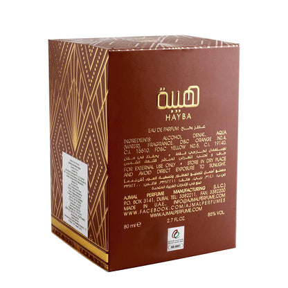 best long lasting perfumes for unisex - HAYBA EDP Perfume 80ML for Unisex from Ajmal Perfumes