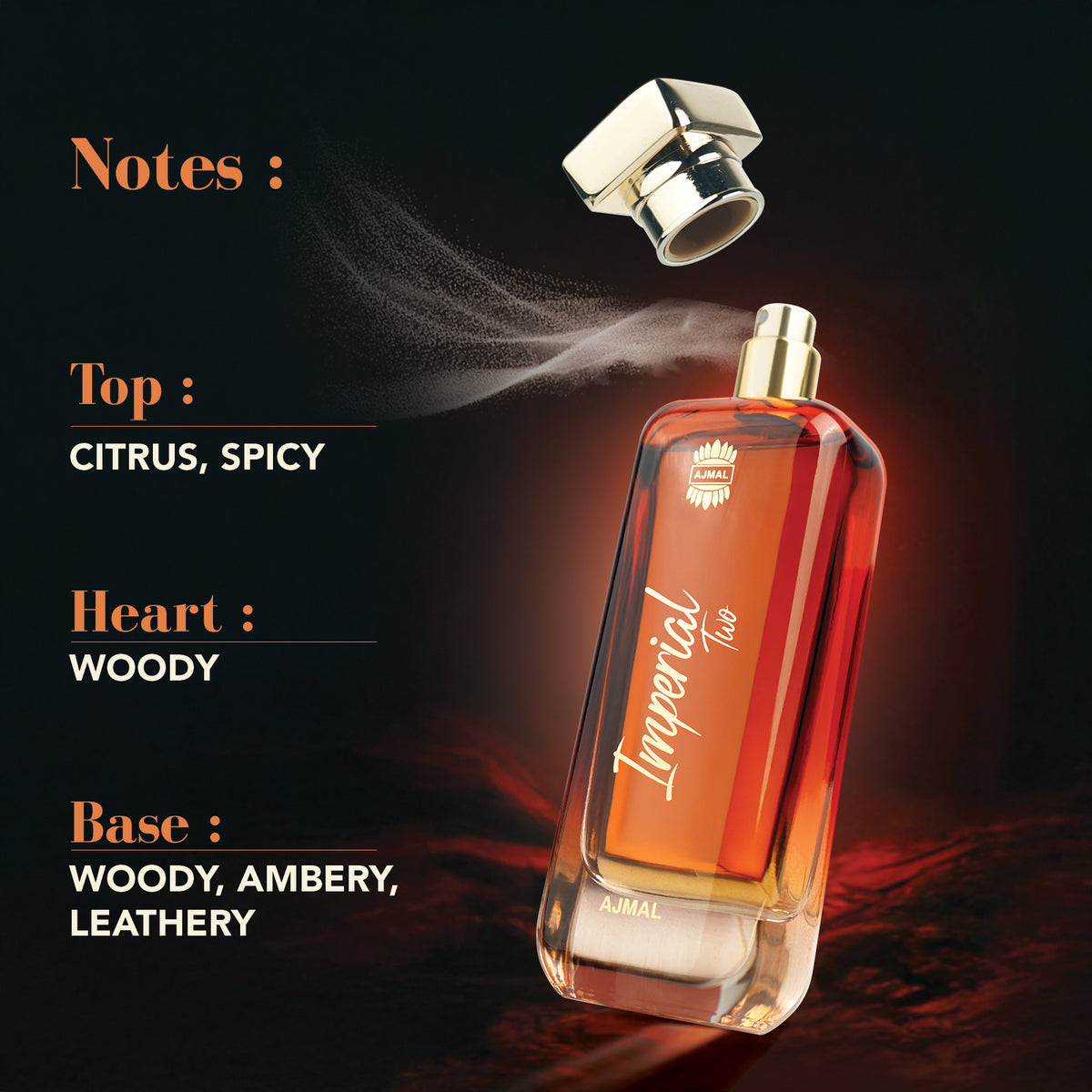 best luxury perfume for men  - Imperial Two EDP Perfume 100ml for Unisex by Ajmal Perfumes
