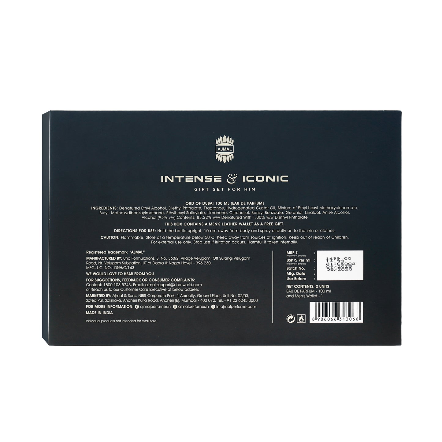 Intense & Iconic Giftset 100 ML for Men