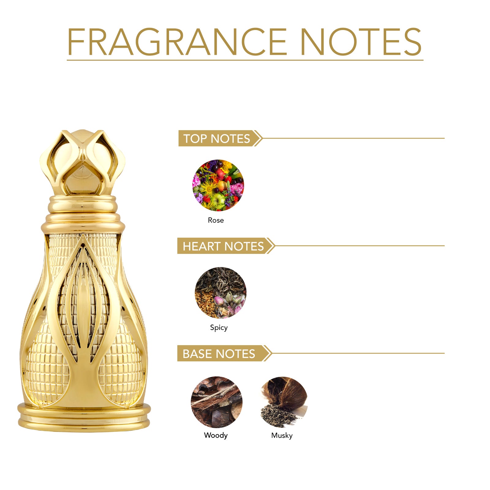 Aurum Concentrated Perfume Oil Fruity Floral Alcohol-free Attar 10ml for Women and Khofooq Concentrated Perfume Oil Woody Oudhy Alcohol-free Attar 18ml for Unisex Pack of 2