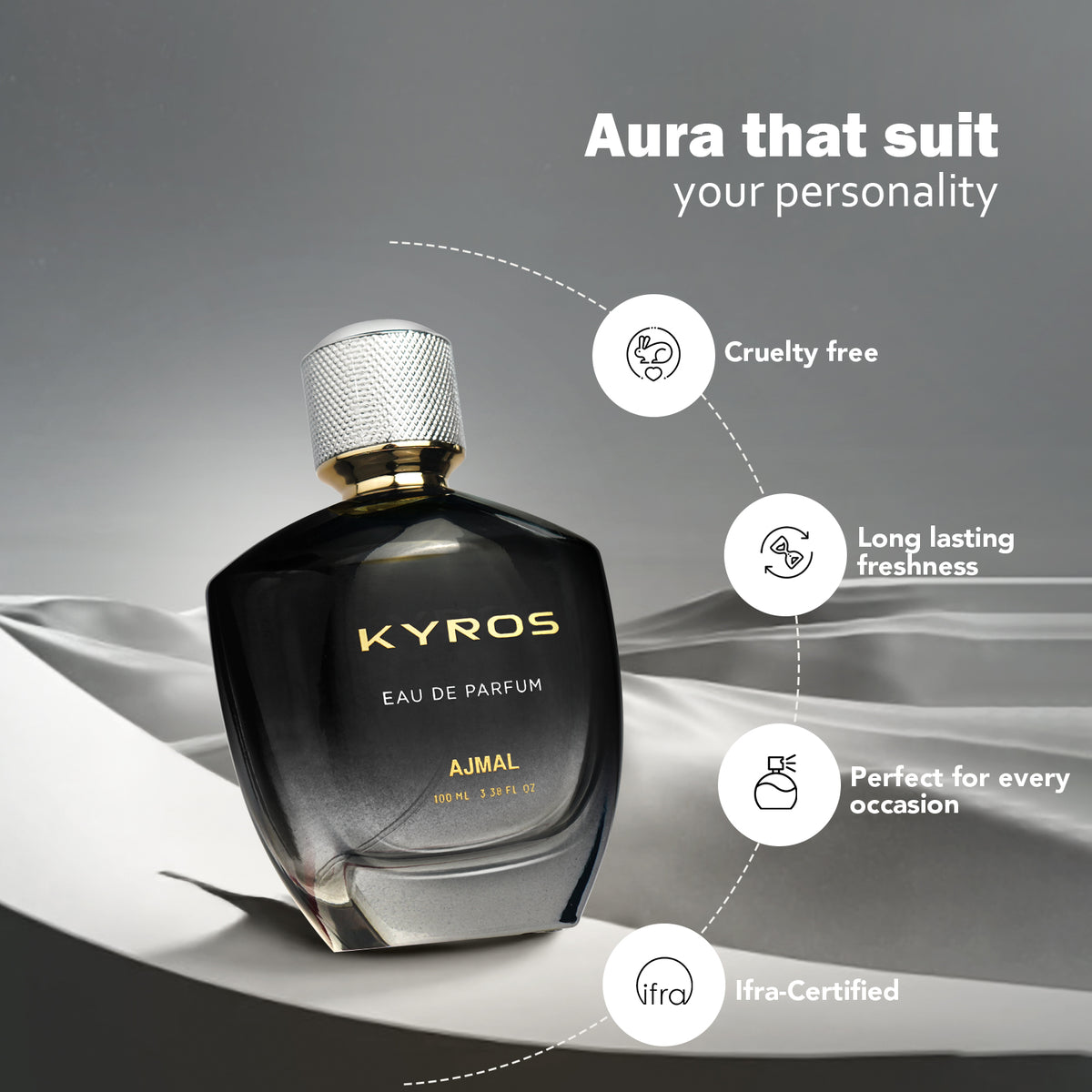 fruity perfume for men ​- KYROS EDP Perfume 100ML for Unisex by Ajmal Perfumes