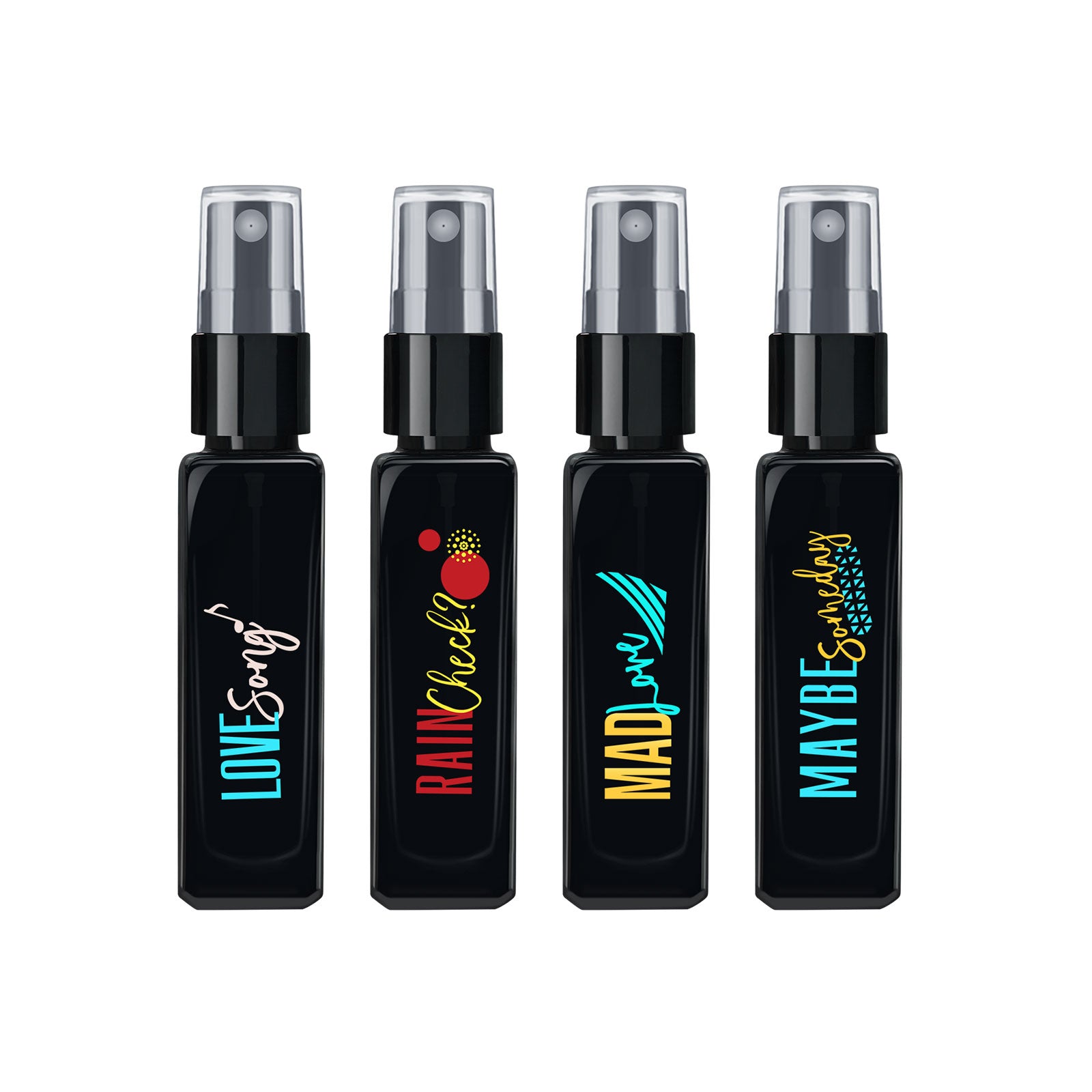 Maryaj Love Song EDP and Rain Check EDP and Mad Love EDP and Maybe Someday EDP (Pack of 4, Each 8ML) Long Lasting Scent Spray Gift For Men and Women