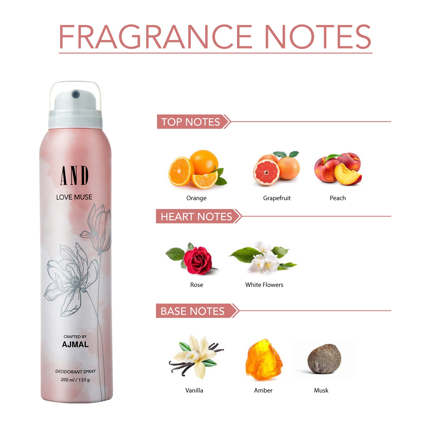 LOVE MUSE Deodorants 200ML for Women