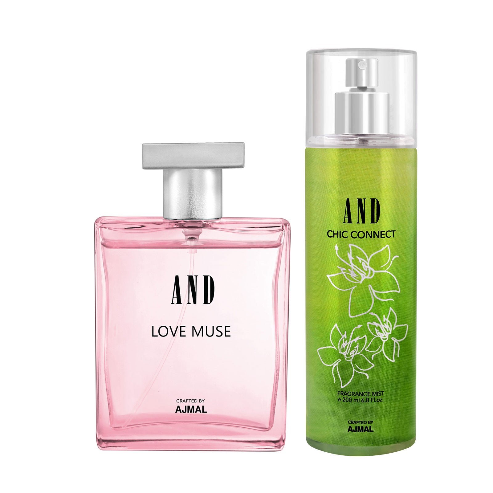 AND Love Muse Eau De Perfume 50ML & Chic Connect Body Mist 200ML Pack of 2 for Women