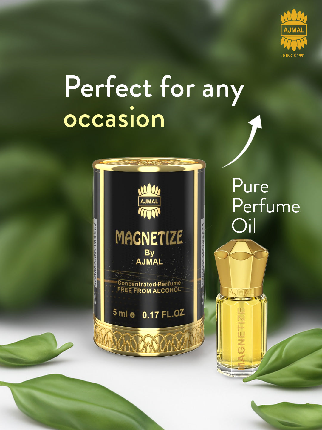 MAGNETIZE Non-Alcoholic Concentrated Perfume Long Lasting Attar For Men - 5 ML