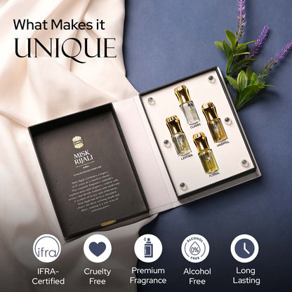 Misk Rijali Gift Set for Unisex Pack of 4 (3 ml each)