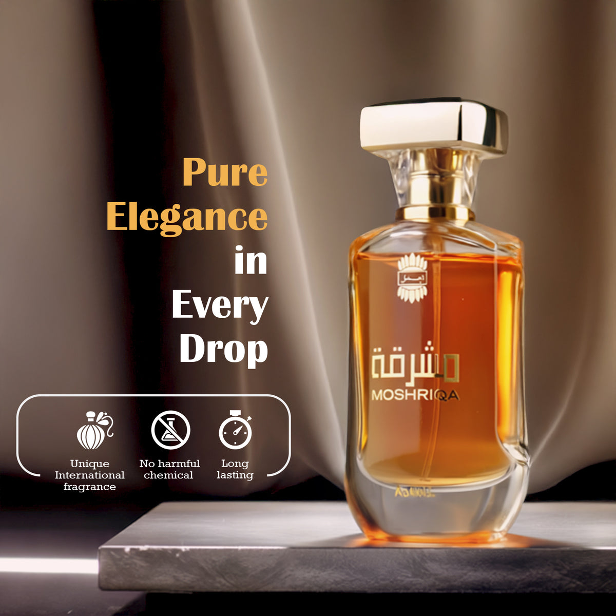 fresh floral perfume ​- Moshriqa EDP Perfume for Unisex 50 ML from Ajmal Perfumes 