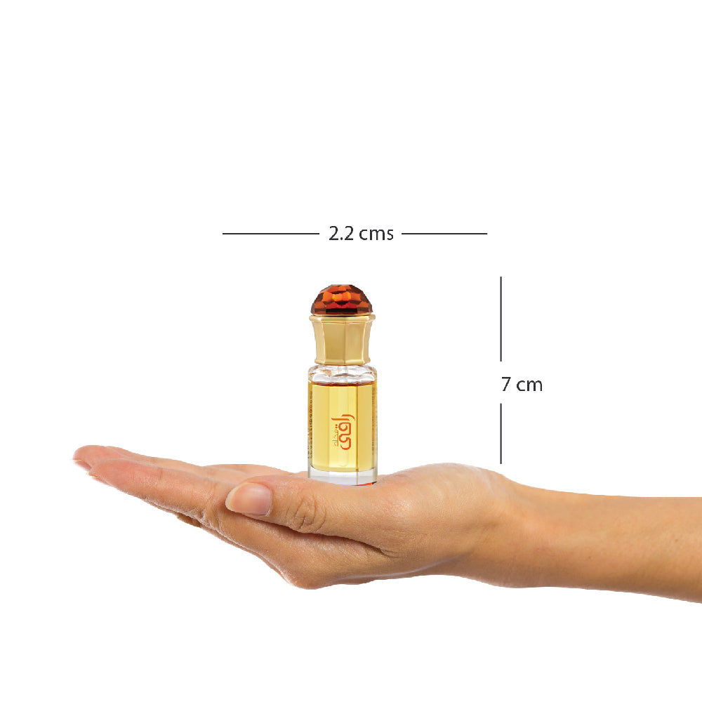 Mukhallat Raaqi Concentrated Perfume Oil Floral Fruity Alcohol-free Attar 10ml for Unisex and Classic Oud Concentrated Perfume Oil Woody Oudh Alcohol-free Attar 10ml for Unisex Pack of 2