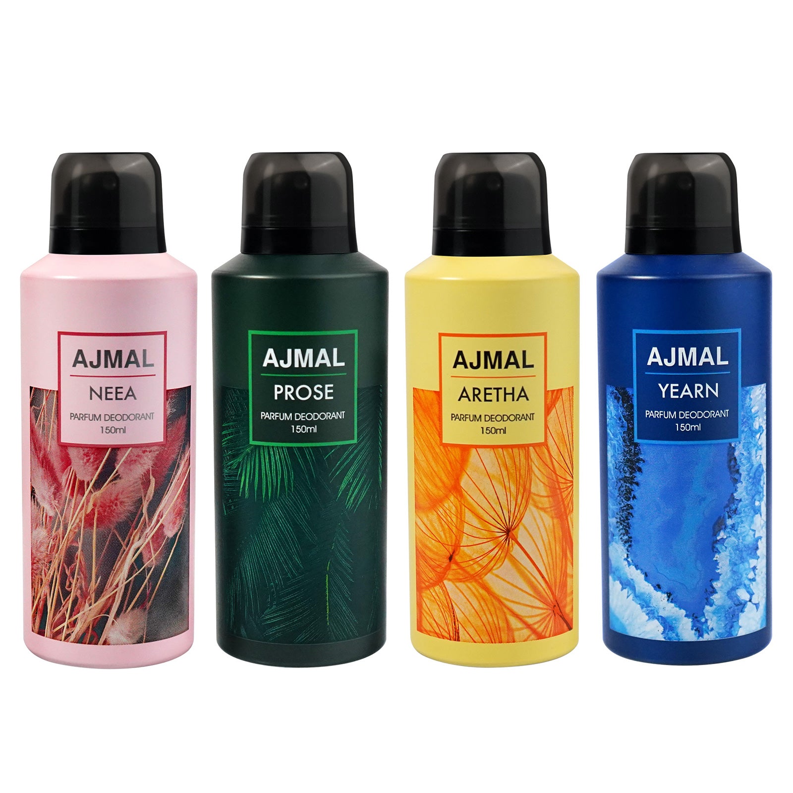 Neea, Prose, Aretha and Yearn Deodorant Perfume 150ML Each Long Lasting Spray Party Wear Gift for Unisex