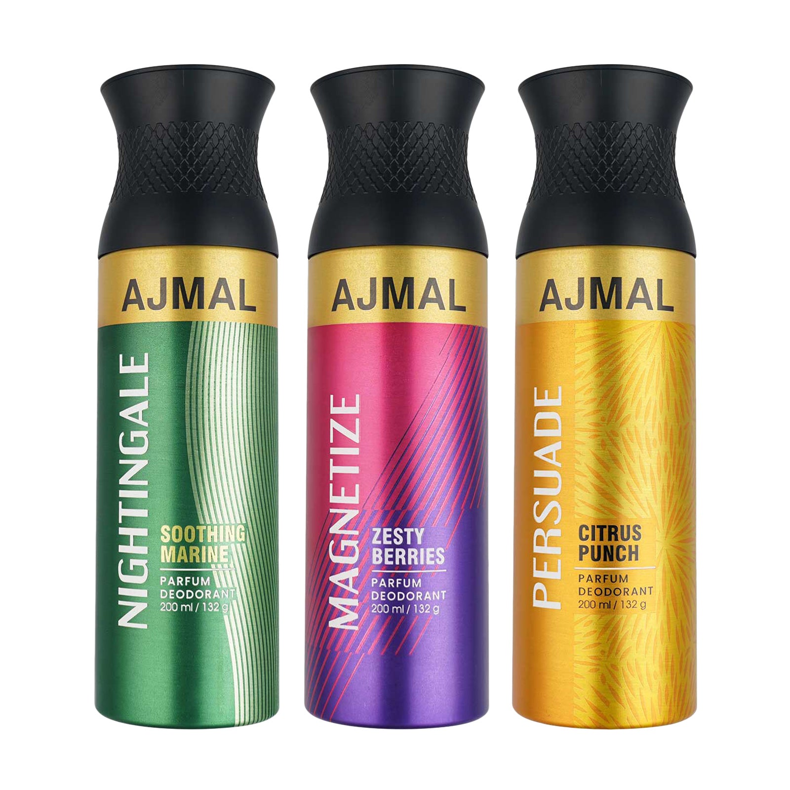 Nightingale & Magnetize & Persuade Deodorant Combo Pack of 3 Deodorants 200ml each For Unisex