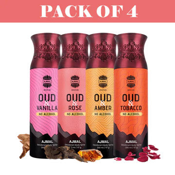 OUD-AMBER-ROSE-TOBACCO-VANILLA Deodorants Giftpack 800ML for Unisex