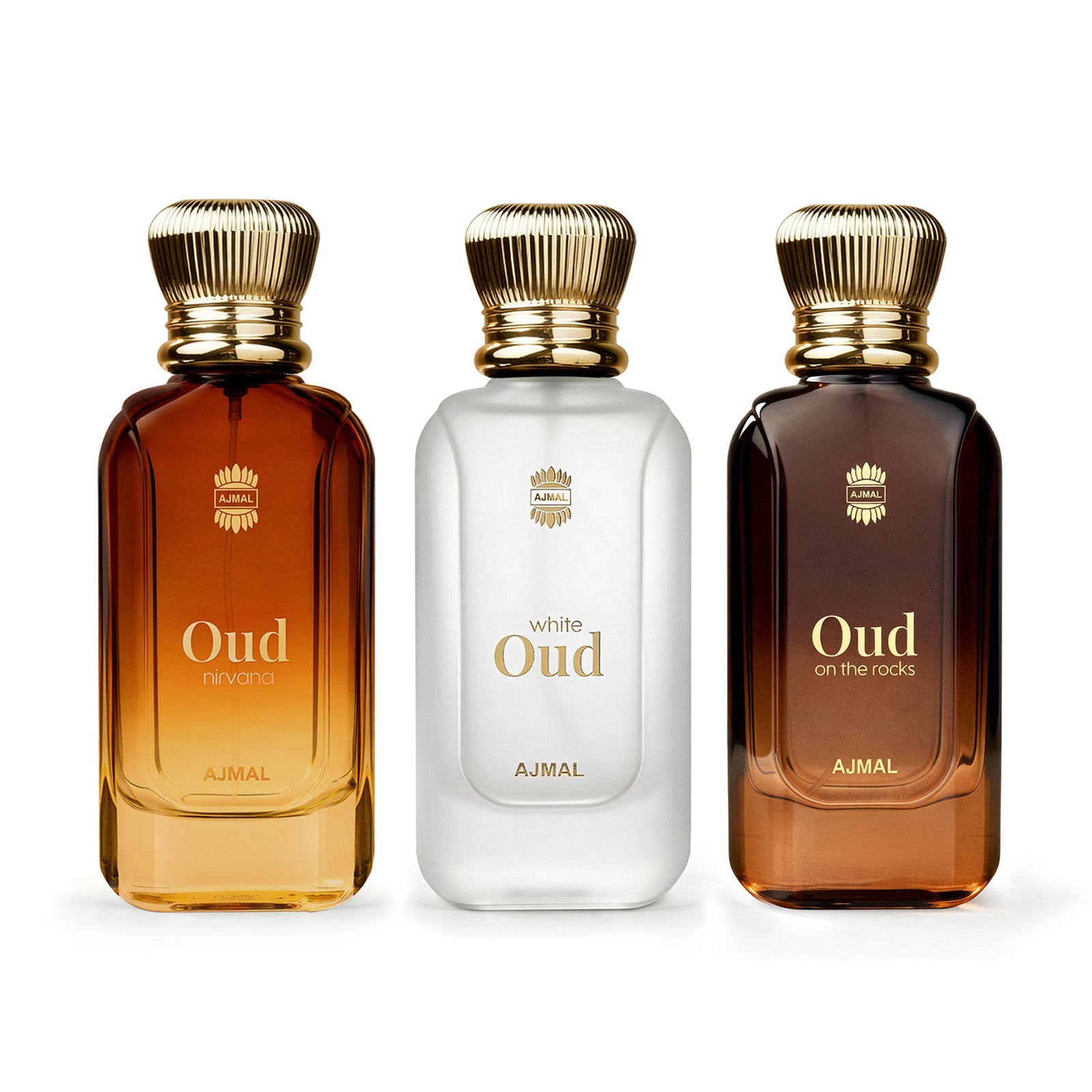 Oud Nirvana, Oud Rocks & White Oud Perfume 90 ML for Men and Women (30 ML Each)