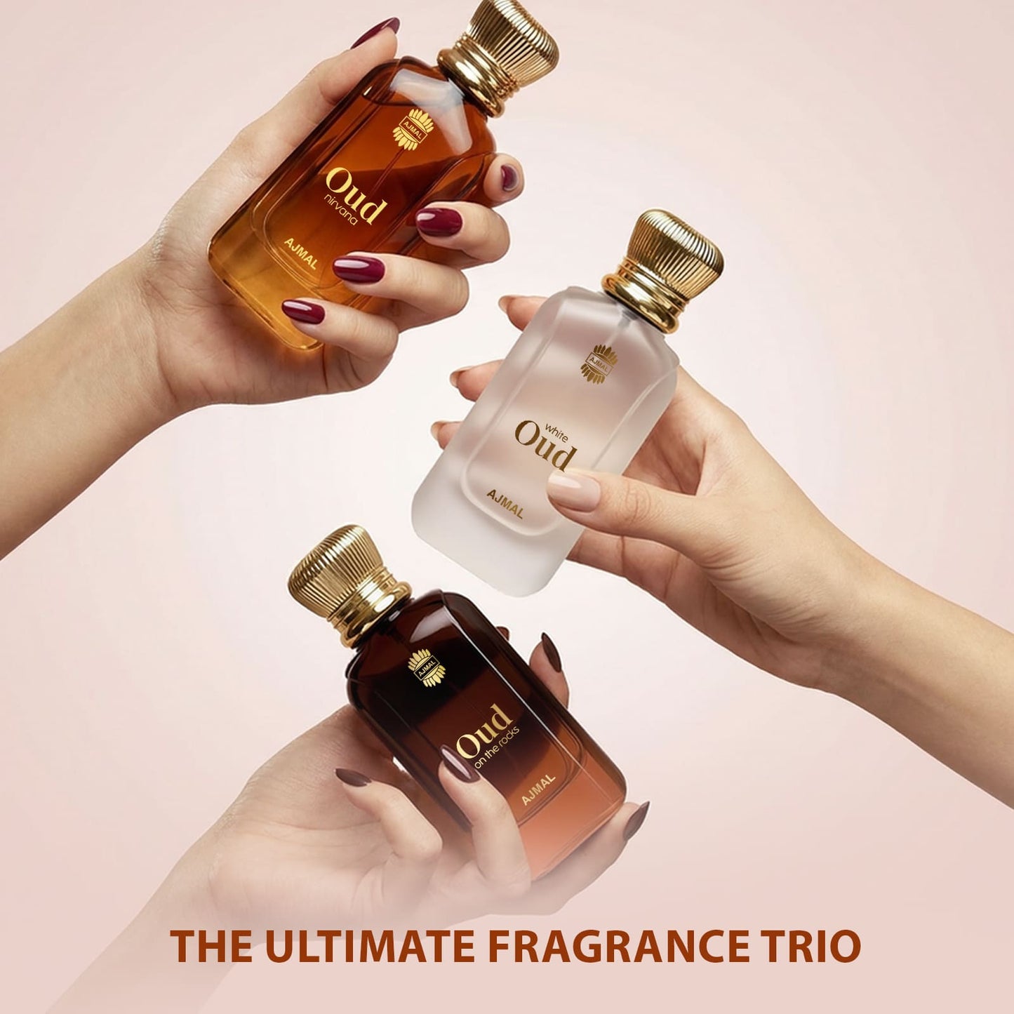 Oud Nirvana, Oud Rocks & White Oud Perfume 90 ML for Men and Women (30 ML Each)