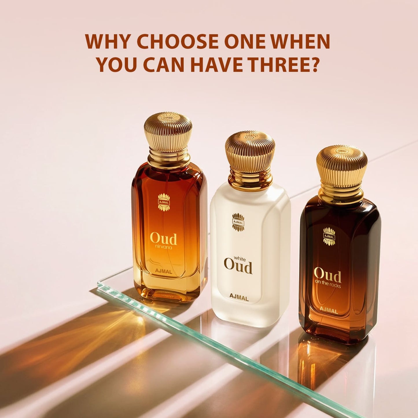 Oud Nirvana, Oud Rocks & White Oud Perfume 90 ML for Men and Women (30 ML Each)