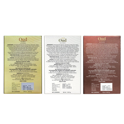Oud Nirvana, Oud Rocks & White Oud Perfume 90 ML for Men and Women (30 ML Each)