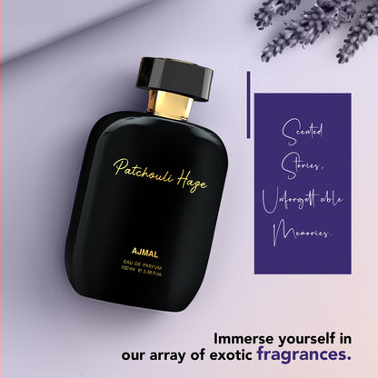 patchouli scented perfumes ​- PATCHOULI-HAZE EDP Perfume 100ML for Unisex by Ajmal Perfumes