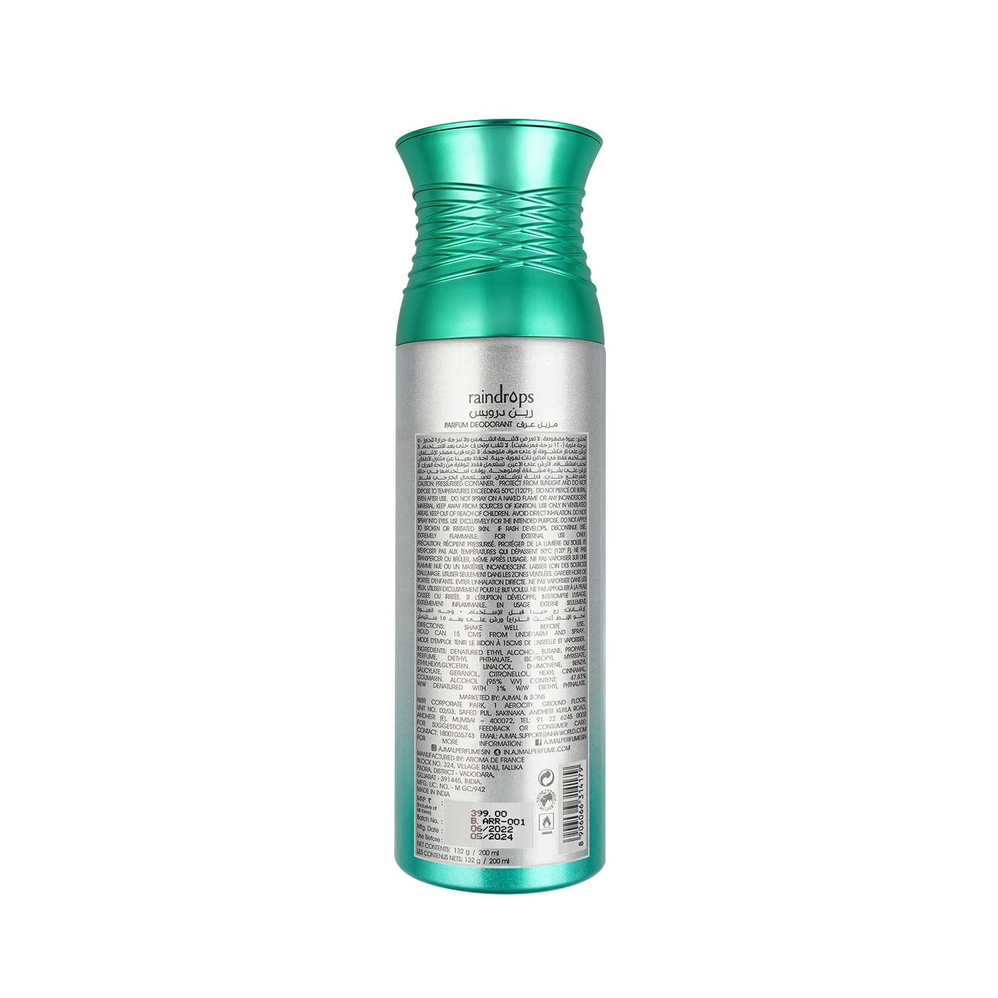 RAIN DROPS FEMME Deodorants 200ML for Women