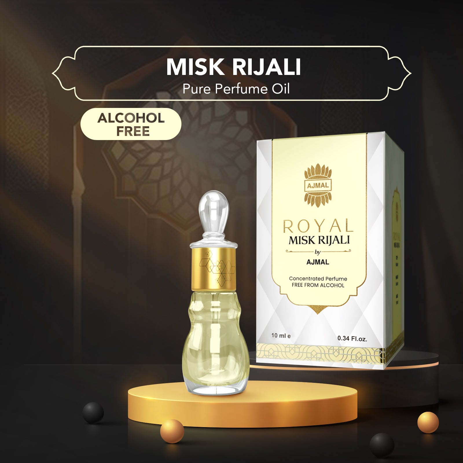 Royal Misk Rijali Attar Concentrated Perfumefor Unisex - 10 ML