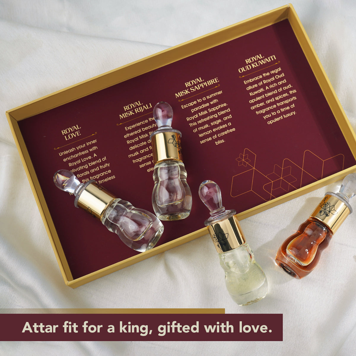 Ajmal Royal Attar Gift Set non-alcoholic concentrated attar gift pack for men and women