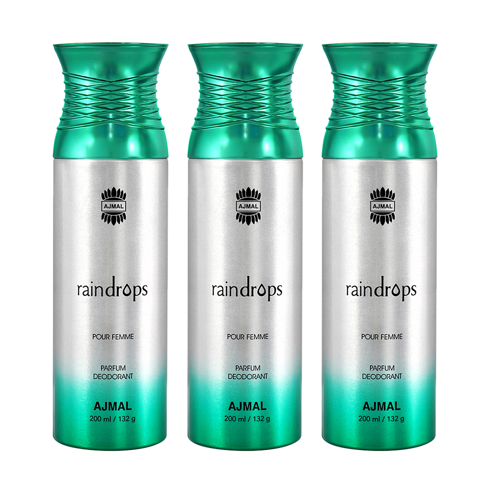 Raindrops Deodorant Spray - For Women (200 ml, Pack of 3)