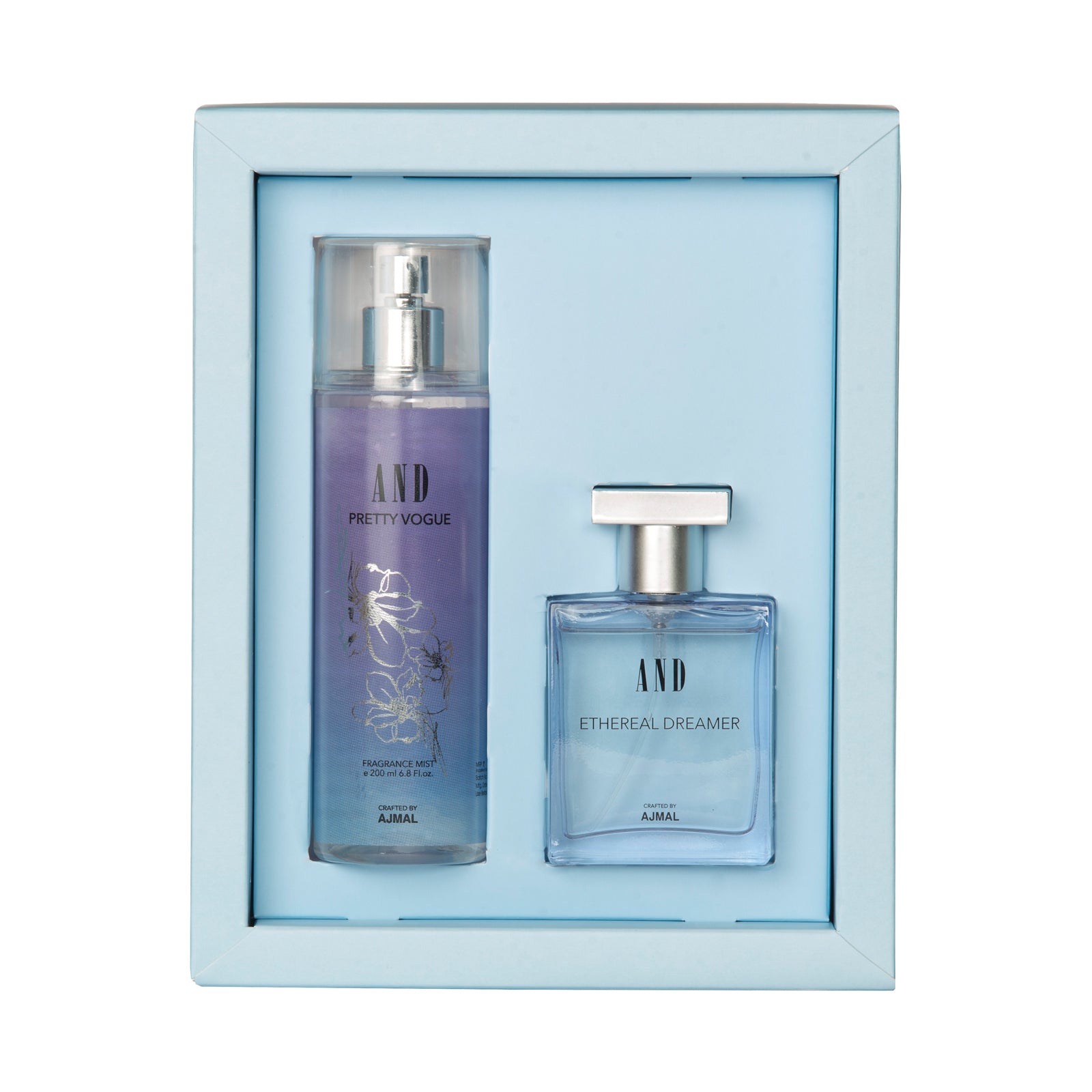 AND Ethereal Dreamer Eau De Perfume 50ML & Pretty Vogue Body Mist 200ML for Women Pack of 2