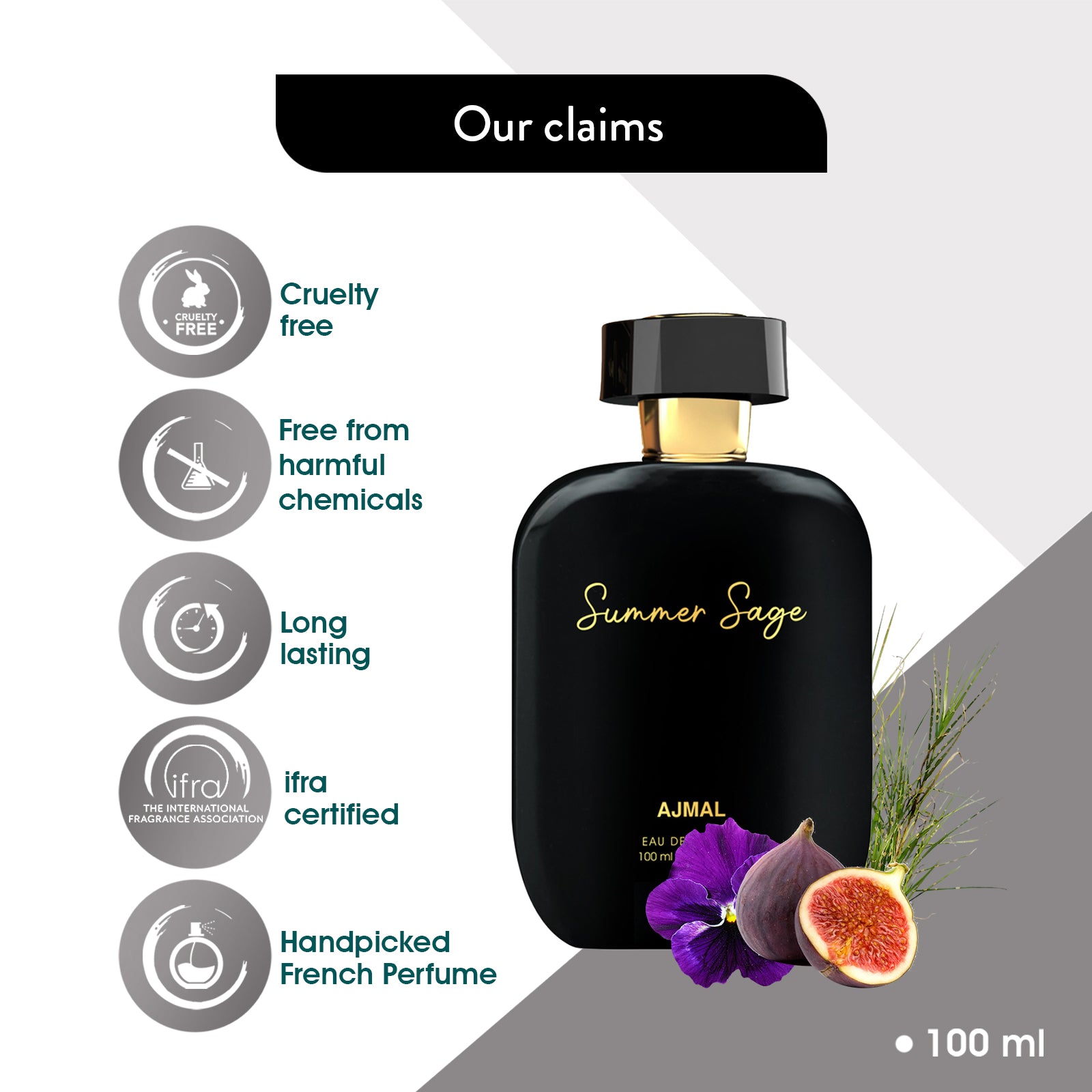 ARTISAN - SUMMER SAGE Long lasting Fragrance, Handpicked Luxury Perfume For Unisex 100ml