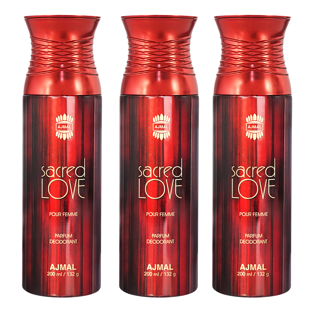 Sacred Love & Sacred Love & Sacred Love Deodorant Spray - For Women (200 ml, Pack of 3)