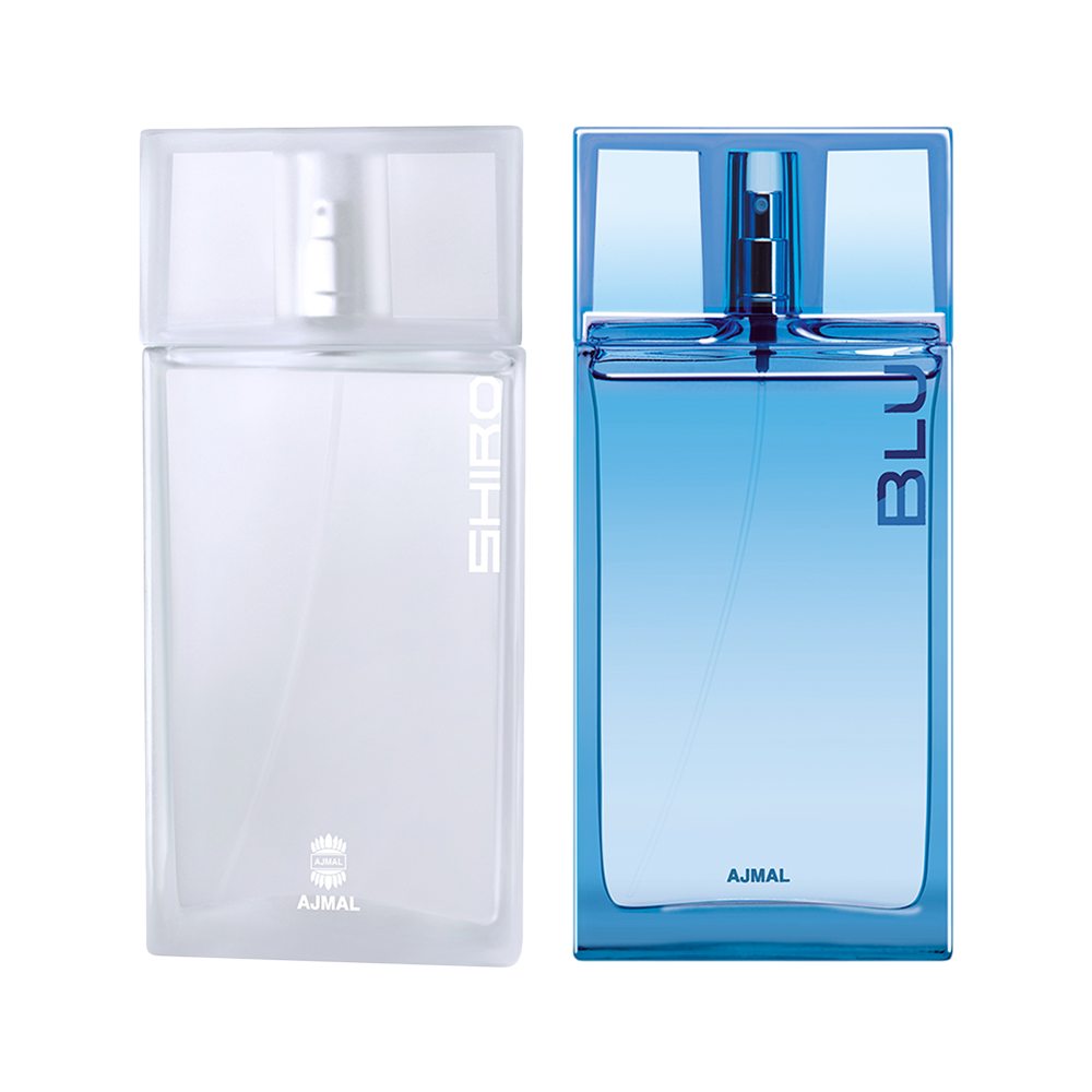 Shiro EDP Citrus Spicy Perfume 90ml for Men and Blu EDP Aquatic Woody Perfume 90ml for Men Pack of 2