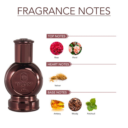 Ajmal Tempest 12ml unisex luxury attar perfume oil bottle