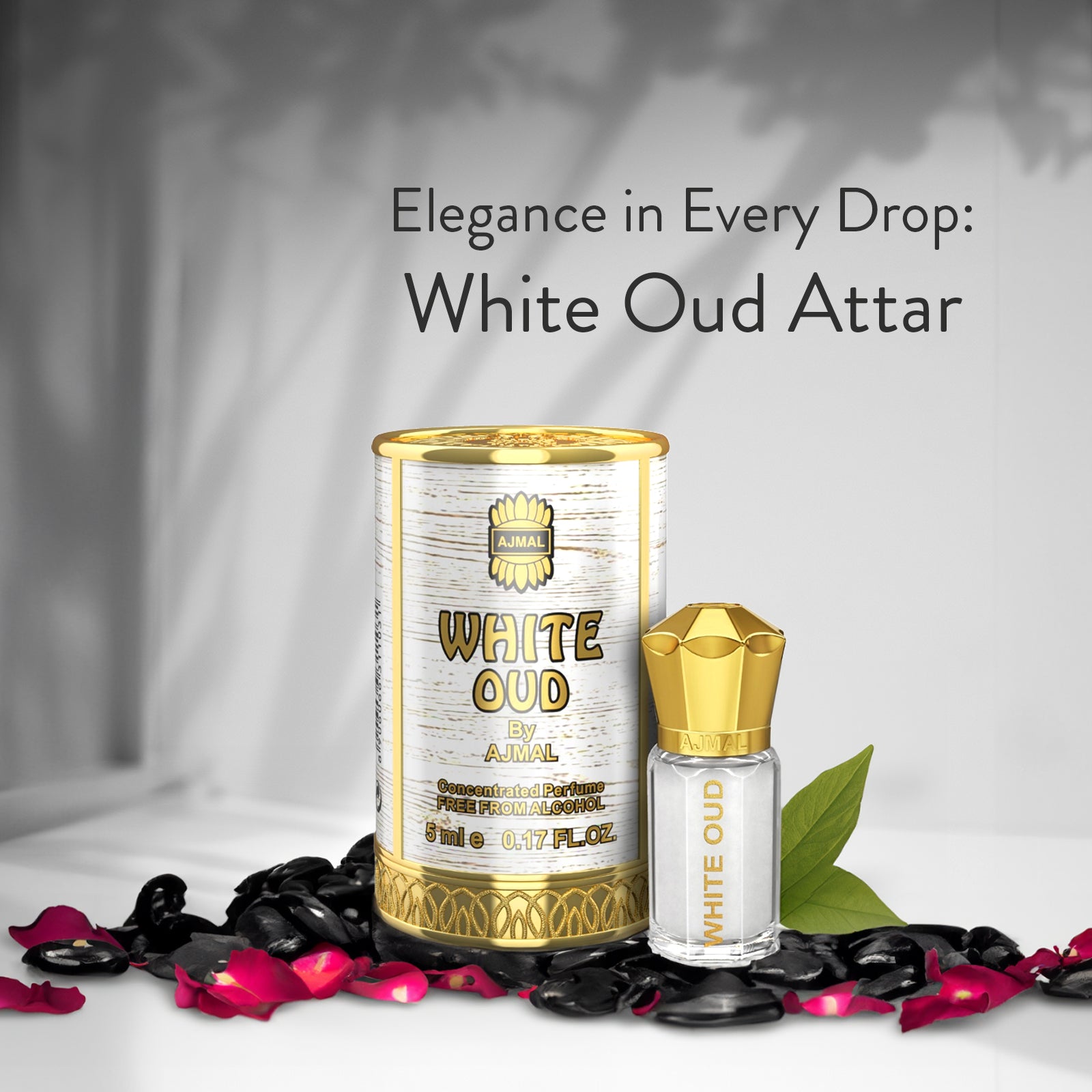 WHITE OUD Non-Alcoholic Concentrated Perfume Long Lasting Attar for Unisex - 5 ML