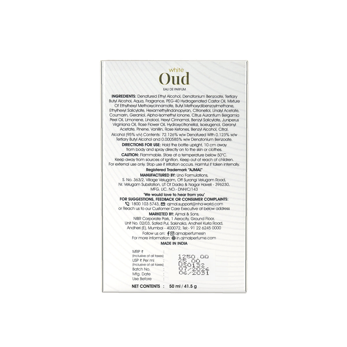 White Oud - 50 ML