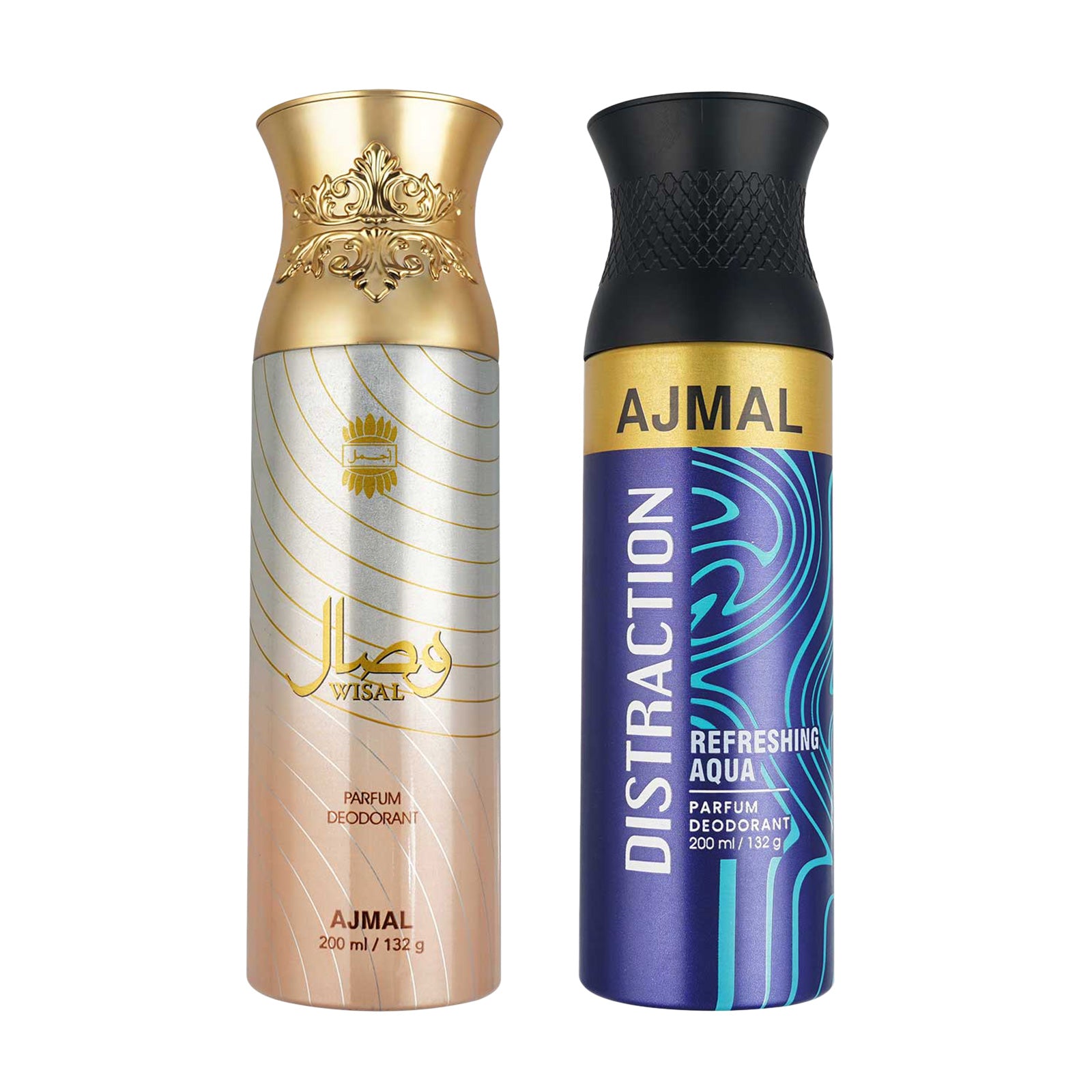 Wisal Gift For Women and Distraction Gift For Unisex Deodorants each 200ML Combo pack of 2