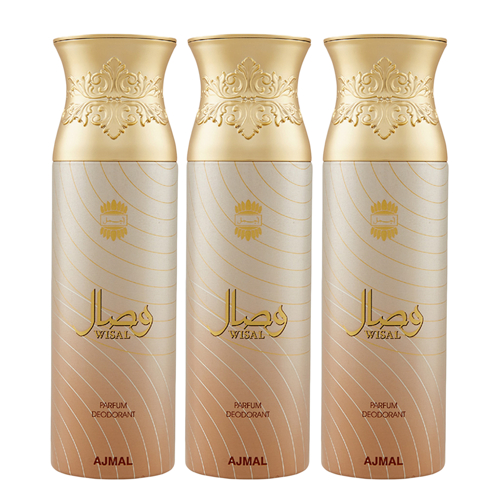 Ajaml Wisal Deodorants Spray - For Women (200 ml, Pack of 3)