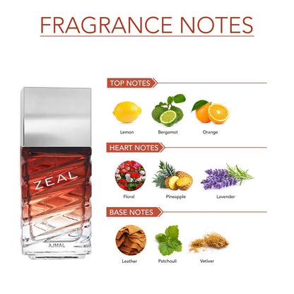 fresh and fruity perfumes - ZEAL EDP Perfume 100ML for Men from Ajmal perfumes