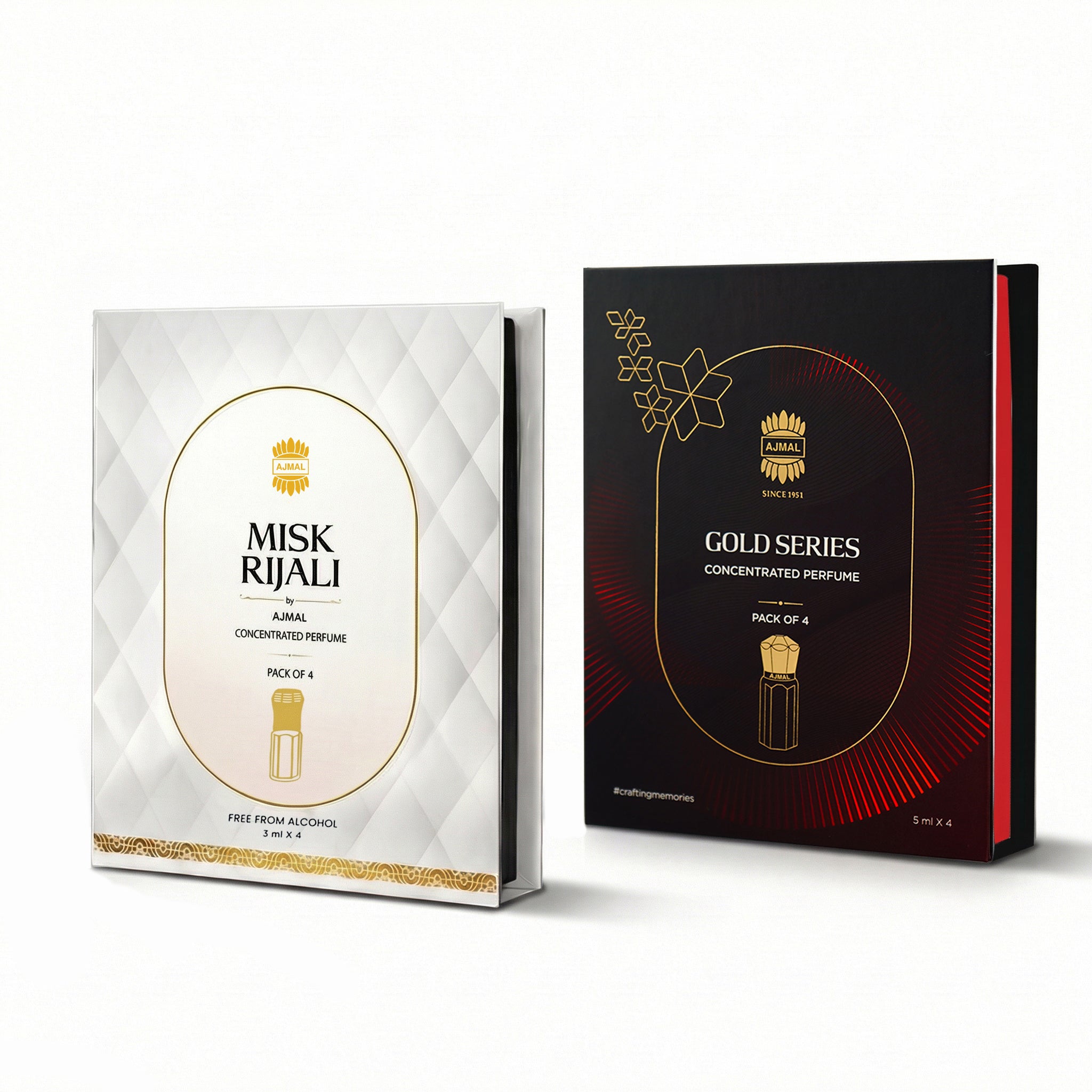Azmal Misk Rijali Buy Gold Series & Misk Rijali Attar Gift Set | Non-Alcoholic – Ajmal ...