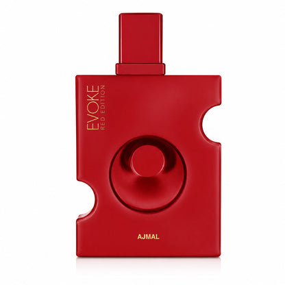 Ajmal Evoke Red Edition 90ml men woody spicy perfume bottle